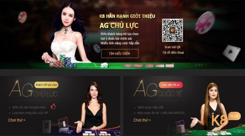 K8Viet cung cấp nhiều sảnh chơi hấp dẫn