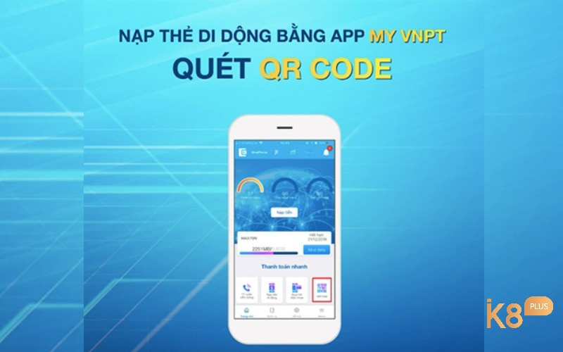 Bạn cần tải app My VNPT để nạp thẻ cào qua mã QR