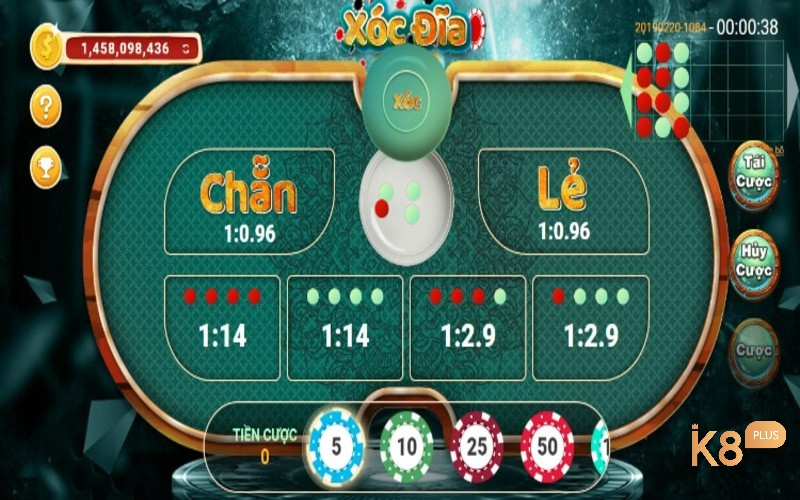 Giao diện game xóc đĩa thu hút người xem