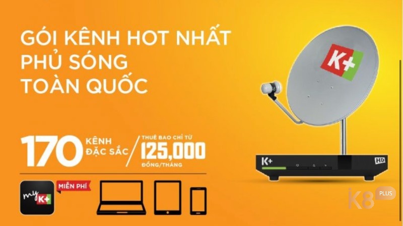 Truyền hình k+ là bạn của mọi nhà, xem k+ trên laptop cực dễ dàng