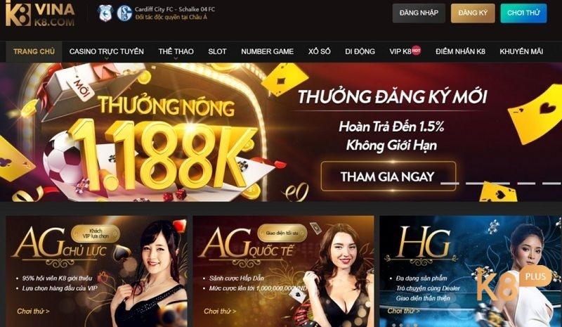 K8 - Nhà cái uy tín hàng đầu hiện nay