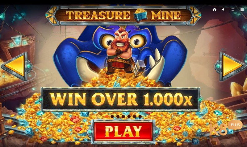 Mức trả thưởng cực cao chỉ có tại Treasure Mine Slot cùng k8 tham gia trải nghiệm thôi nào