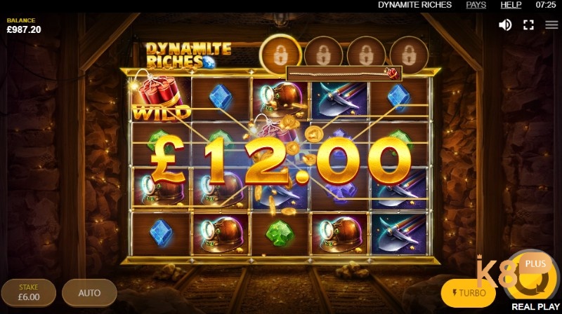 Dynamite Riches demo có cách chơi cực kỳ đơn giản