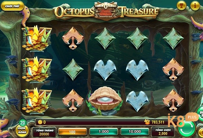 Game Octopus Treasure tại sân chơi H Club nổ hũ cực hấp dẫn