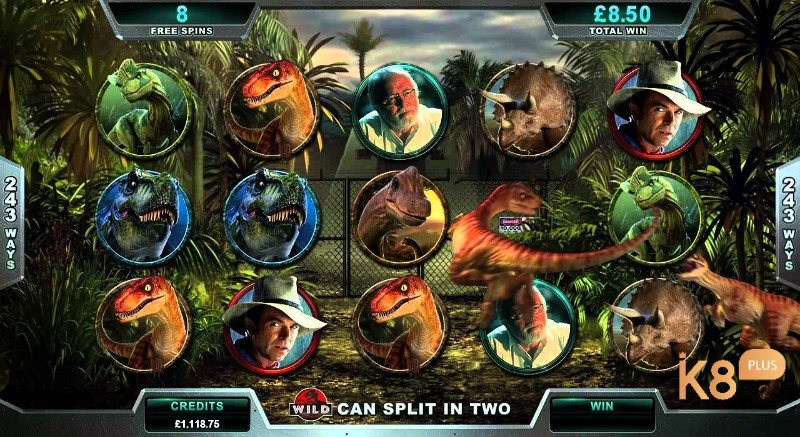 Slot game Jurassic Park có các biểu tượng đặc biệt góp phần tăng thêm sự thú vị trong trò chơi