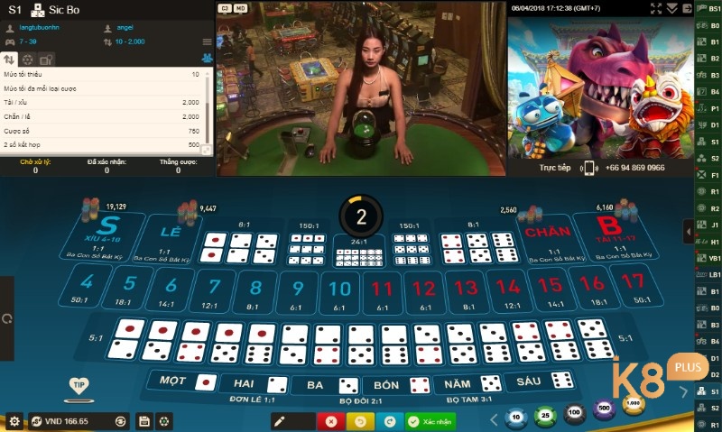 Sicbo tại W88 casino luôn được cược thủ ưa chuộng bởi tính may rủi khó lường