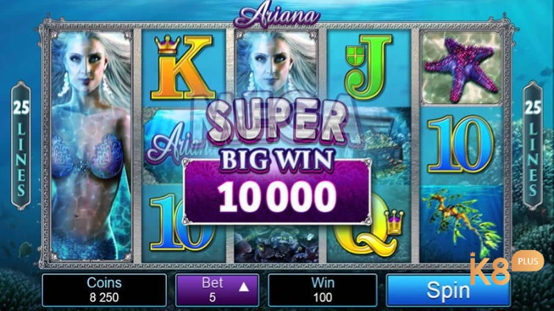 Có thể giành được Super BIG WIN khi chơi Ariana