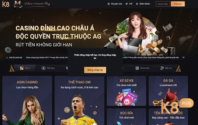 K8 plus cung cấp loạt sảnh cược thể thao uy tín