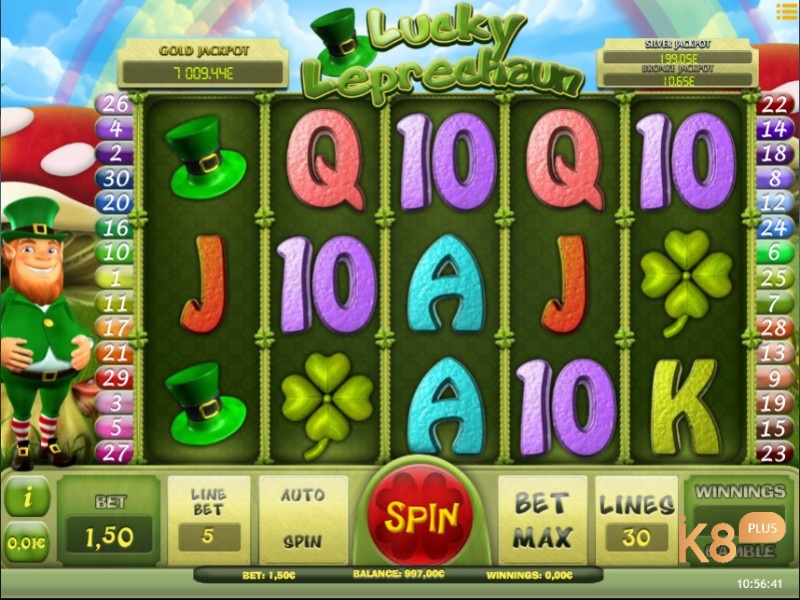 Âm thanh và đồ họa trong Lucky Leprechaun tạo ra một trải nghiệm trực quan và hấp dẫn.