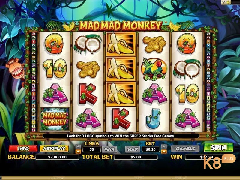 Game slot mad mad monkey mang lại cho người chơi những trải nghiệm thú vị