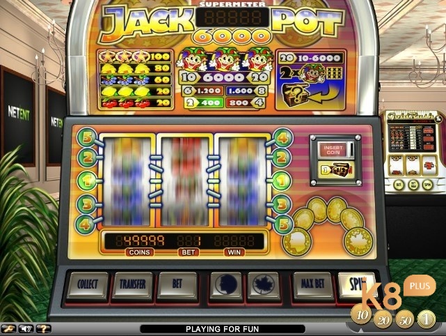 Jackpot 6000 cung cấp tính năng quay nhanh, không có Autoplay