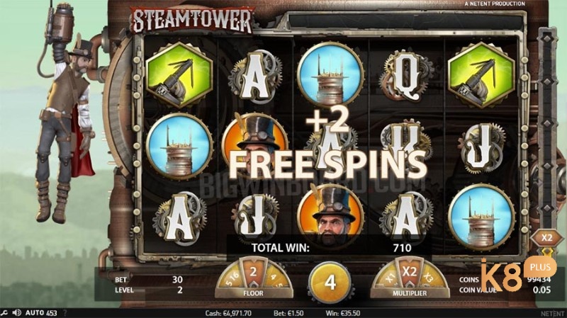 Giao diện bắt mắt trong steam tower slot