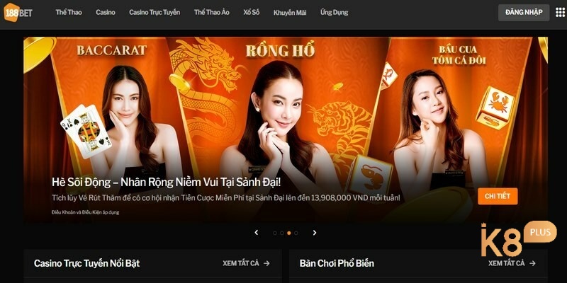 Tới 188bet để trải nghiệm dịch vụ đa dạng