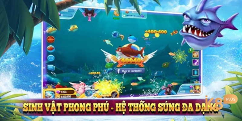 Cổng game có nhiều vũ khí cùng số lượng cá khủng 