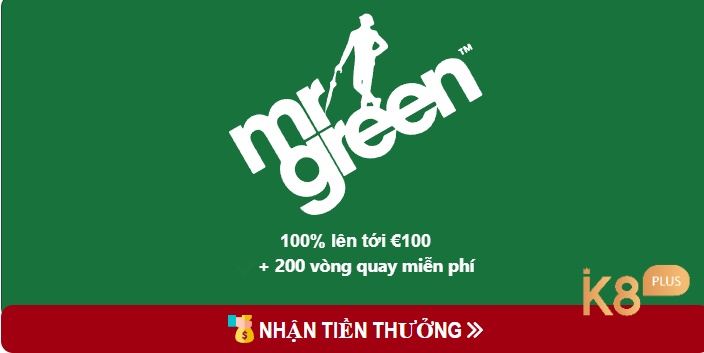 Tiền thưởng chào mừng MrGreen lên tới £100