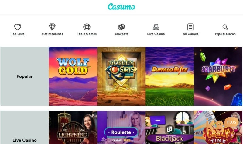 Hơn 80% trò chơi tại Casumo đều là những trò chơi Slots game