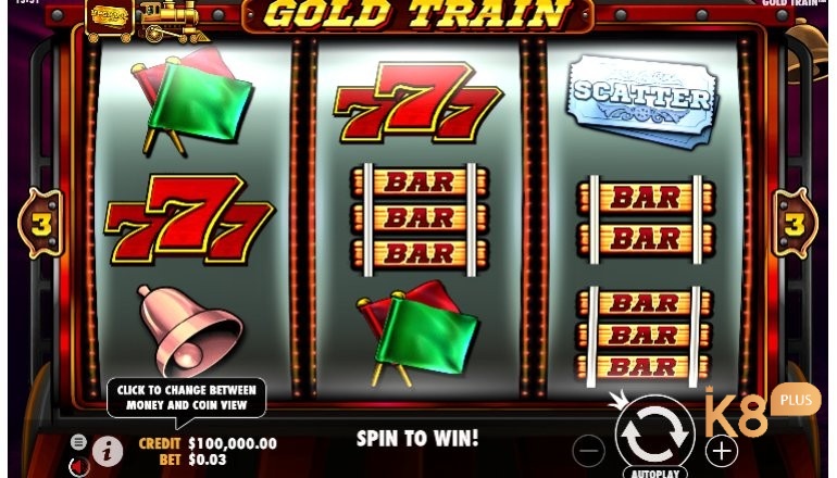 Chơi game slot Gold Train không quá khó chỉ với một nút quay