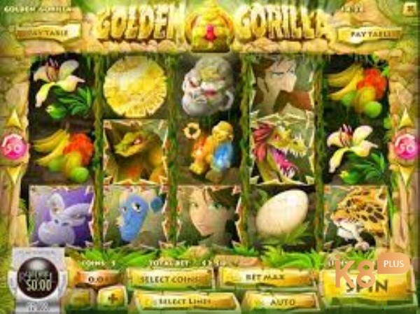 Chủ đề rừng rậm đầy màu sắc của Golden Gorilla