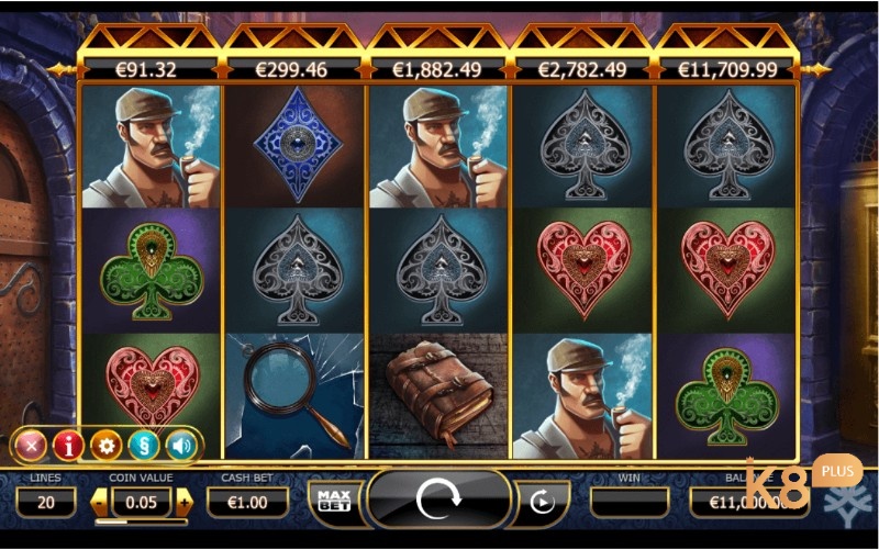 Biểu tượng trong game Holmes and the Stolen Stones Hot Jackpot