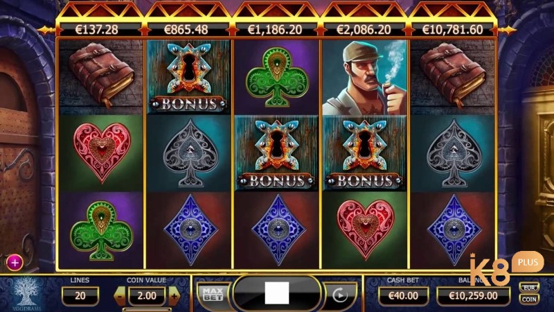 Cách chơi game Holmes and the Stolen Stones Hot Jackpot