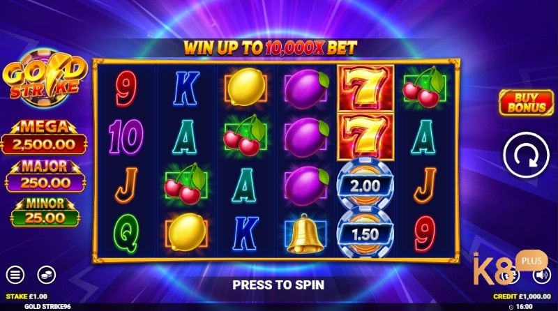 Gold Strike: Slot Blueprint với Jackpot khủng lên tới 10.000 lần