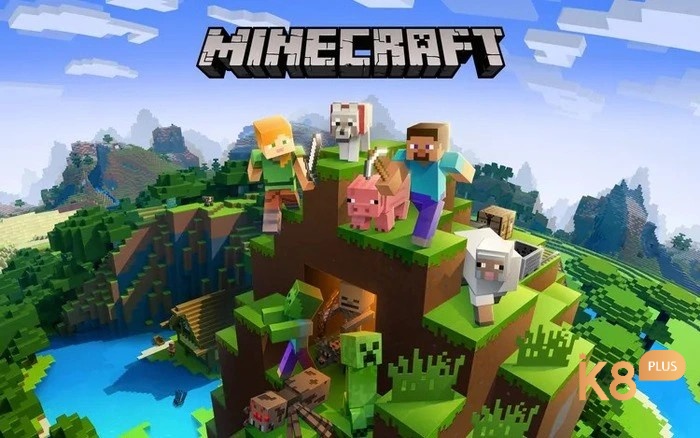 Minecraft: Game sandbox với thế giới mở, nơi người chơi thu thập tài nguyên, chế tạo công cụ