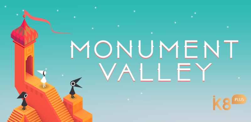 Monument Valley cho phép bạn dẫn dắt nhân vật qua những cảnh quan kỳ ảo và kiến trúc độc đáo.